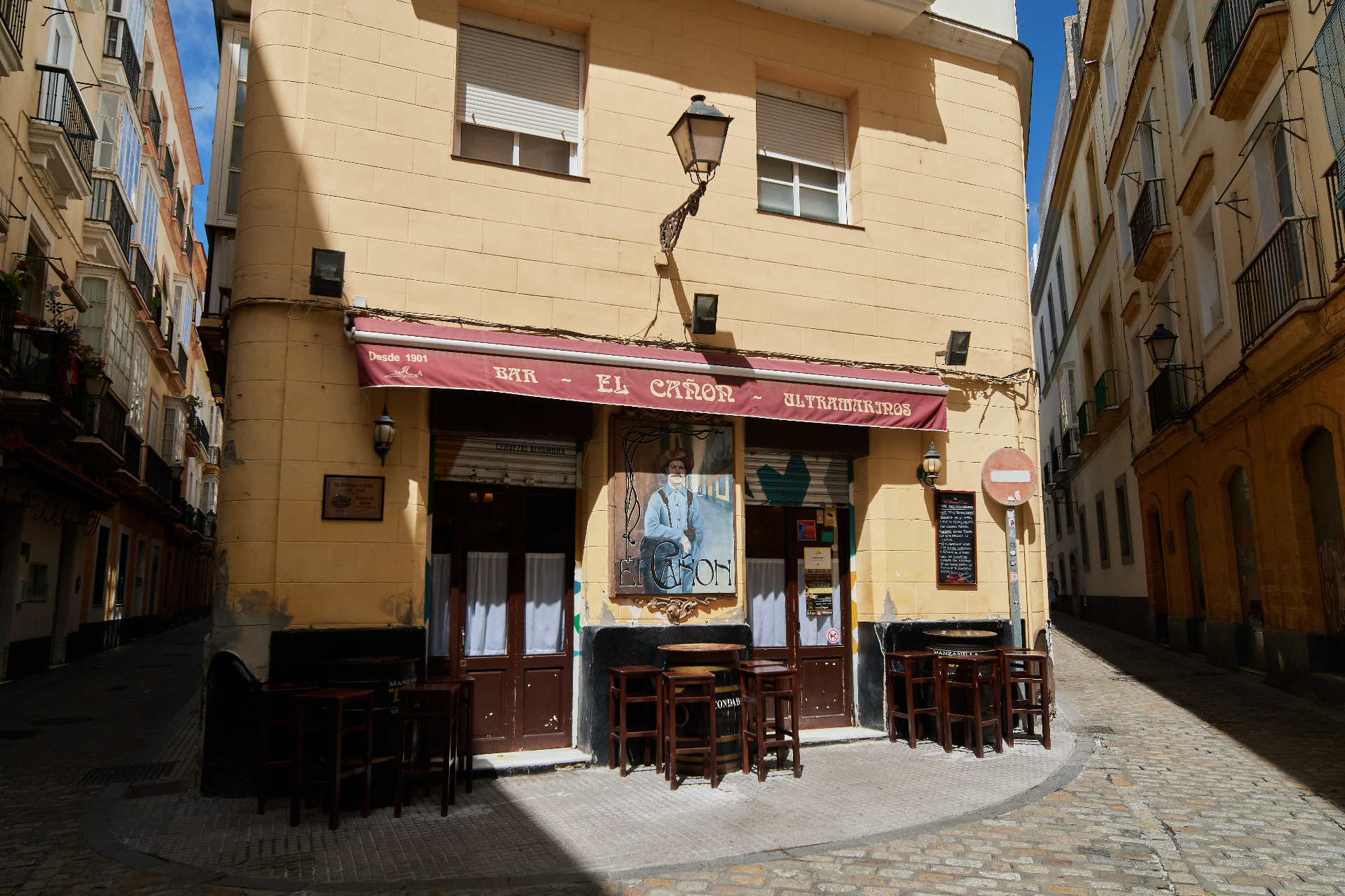 Traditionelle Ecke in Cádiz für die Hidden Cádiz Tour