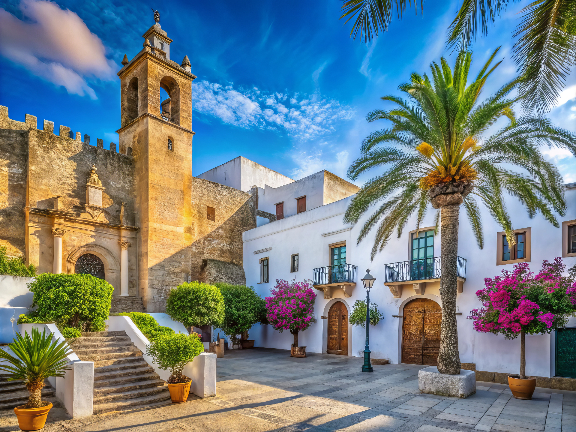 Andalusischer Platz für den Ausflug in die White Villages